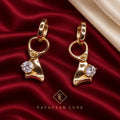 Sculpted Crystal Drop Earrings